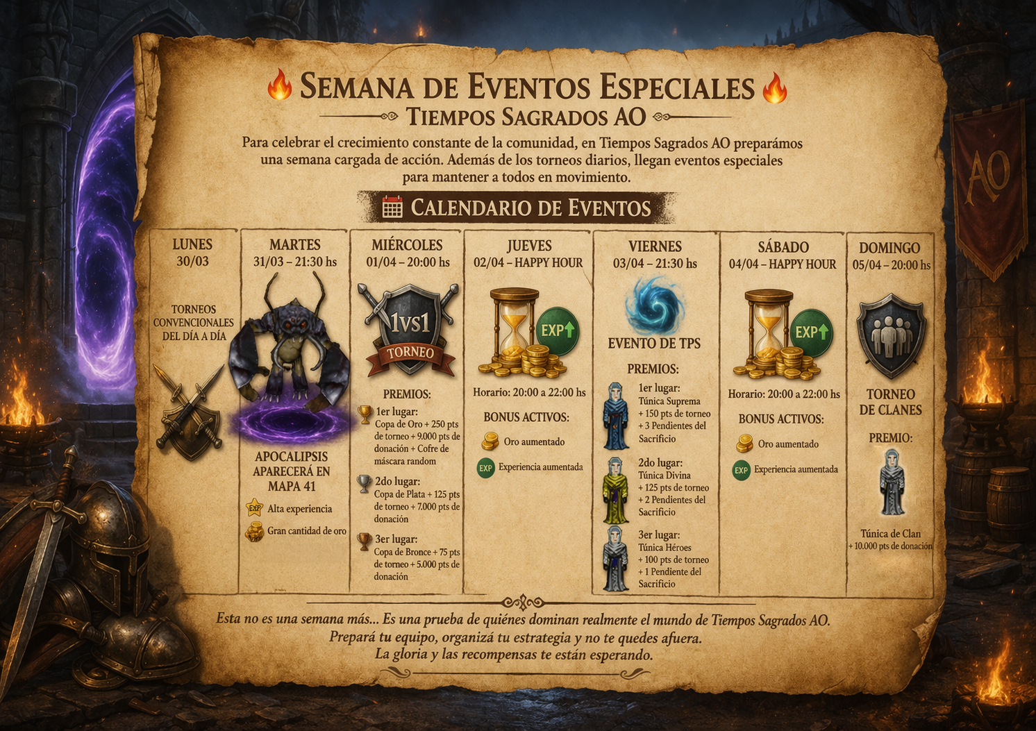 Calendario de Eventos Semanal